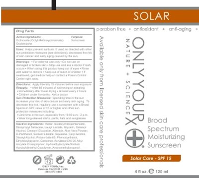 Broad Spectrum Moisturizing Spf 15 (Label Moisturizing Sunscreen Spf15 4oz 101918)